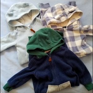 3 fleece outfits size 12mo by Carters